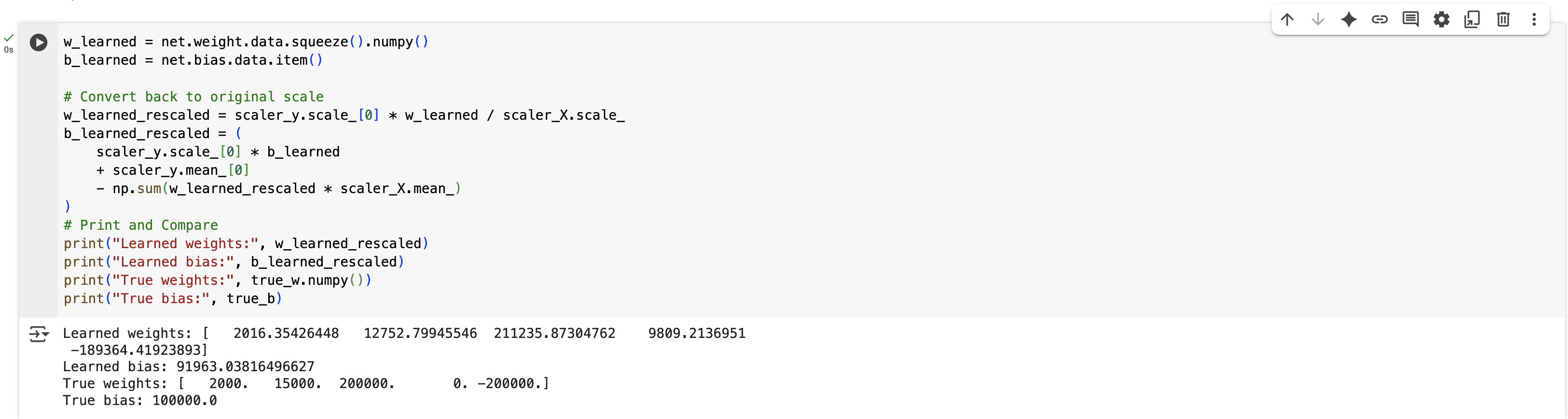 PyTorch Housing Price Prediction Results with Multi-feature Input